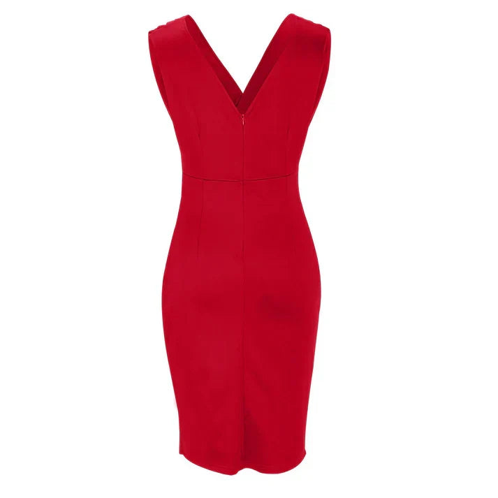 Vestido Sophie justo com decote em V