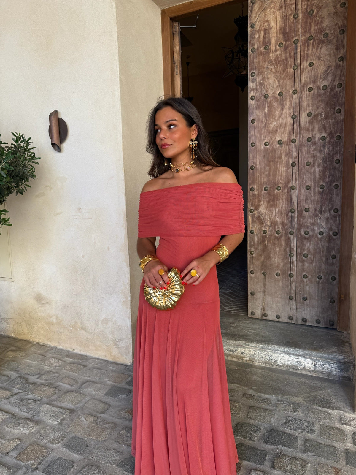 Vestido Toledo cor-de-rosa