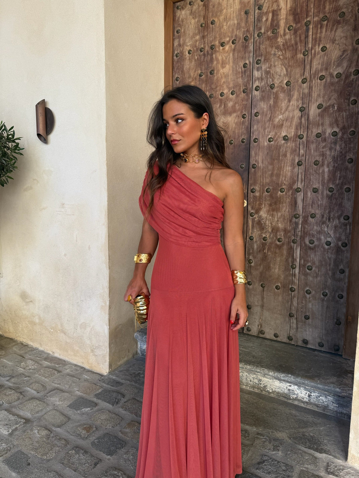 Vestido Toledo cor-de-rosa