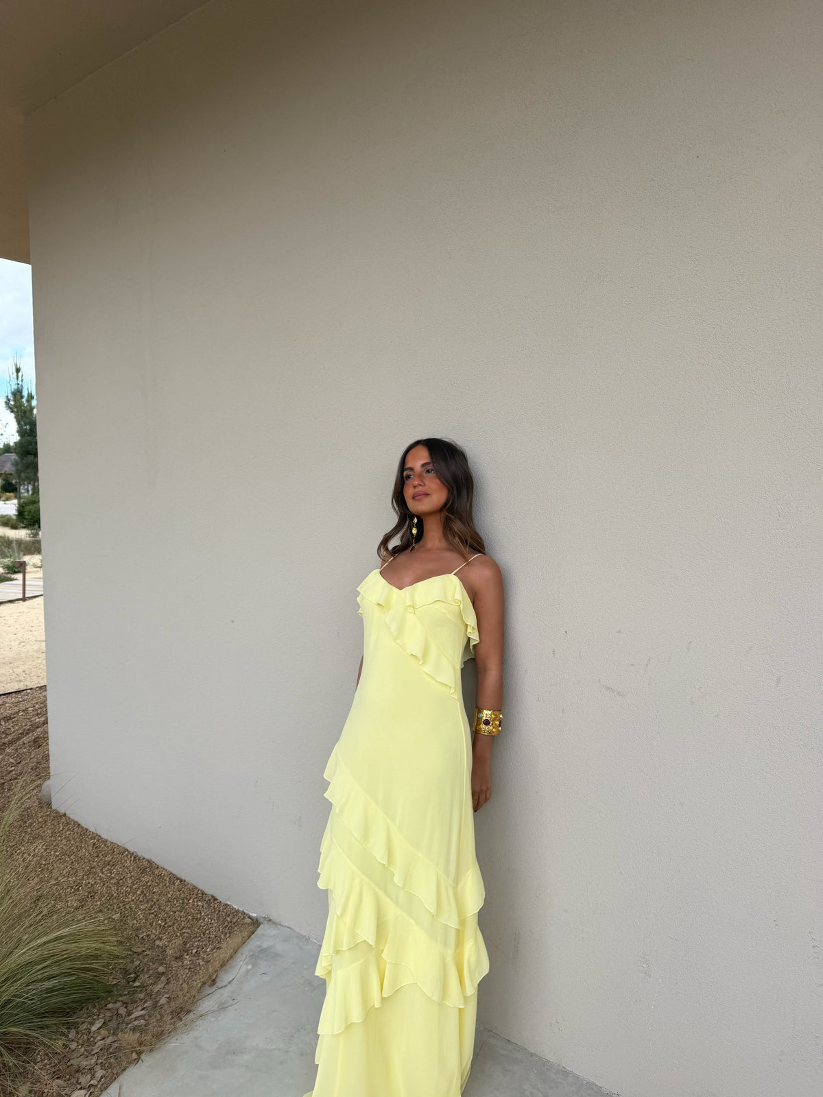 Vestido Dolce Vita amarelo