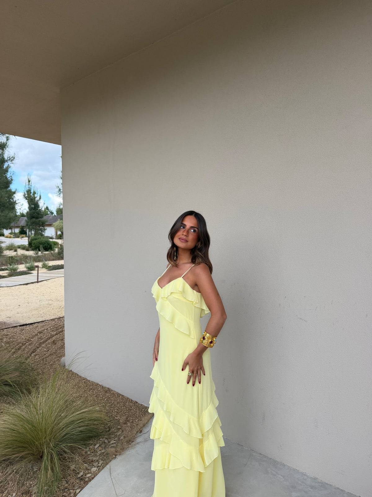 Vestido Dolce Vita amarelo