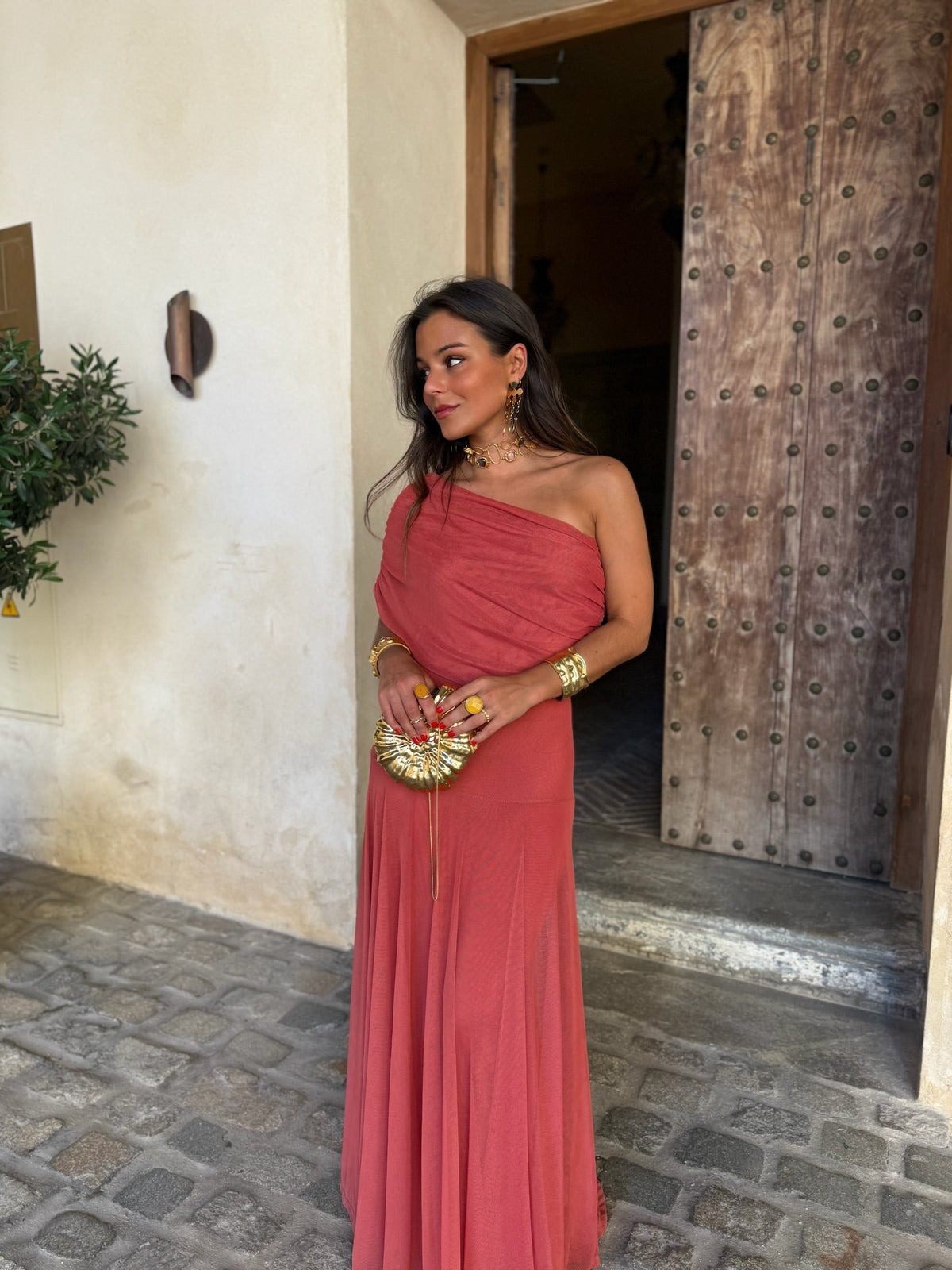 Vestido Toledo cor-de-rosa
