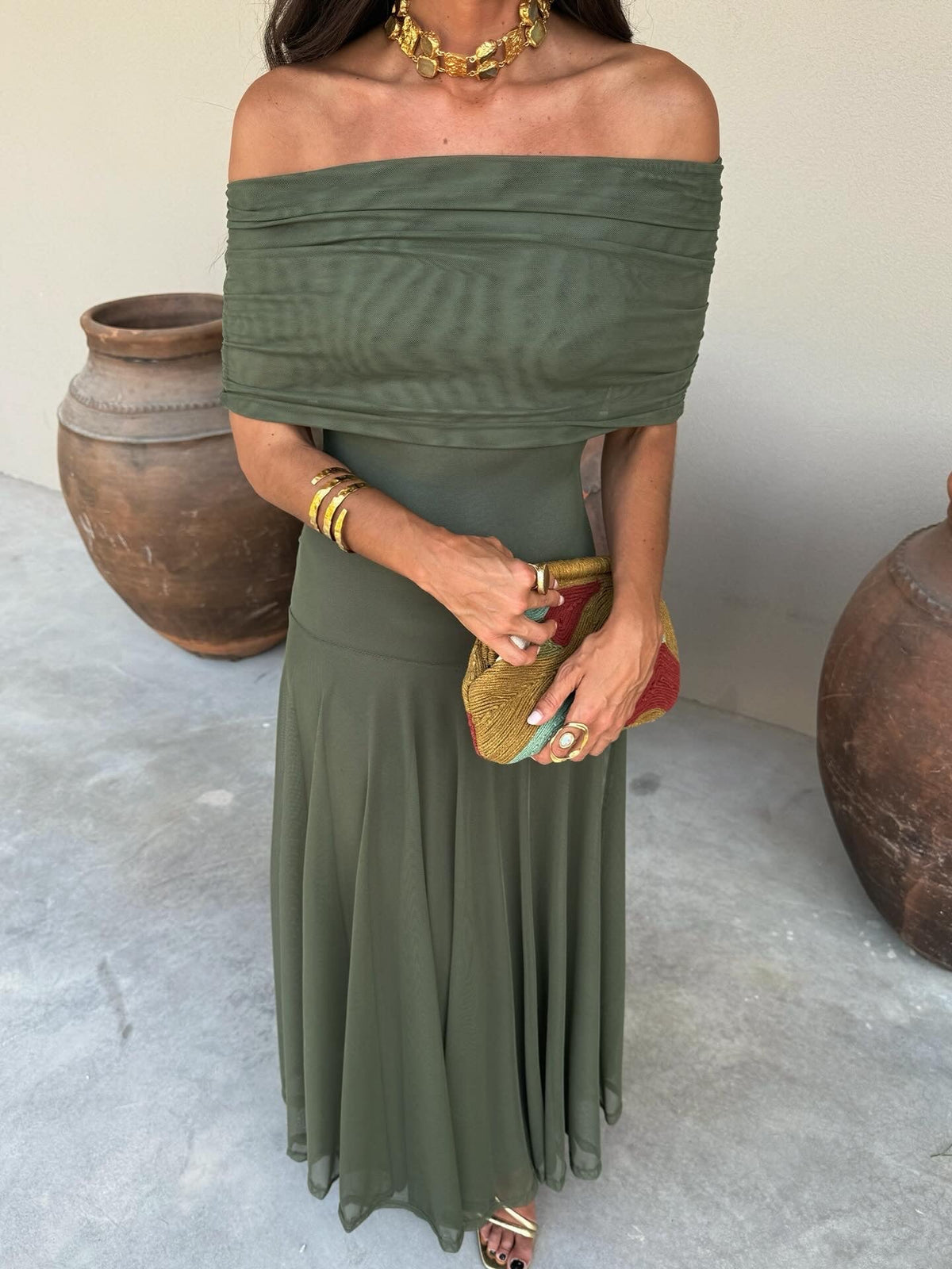 Vestido Irene de malha sem alças
