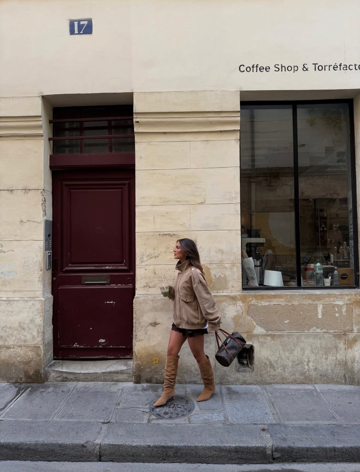 Jaqueta bomber de camurça