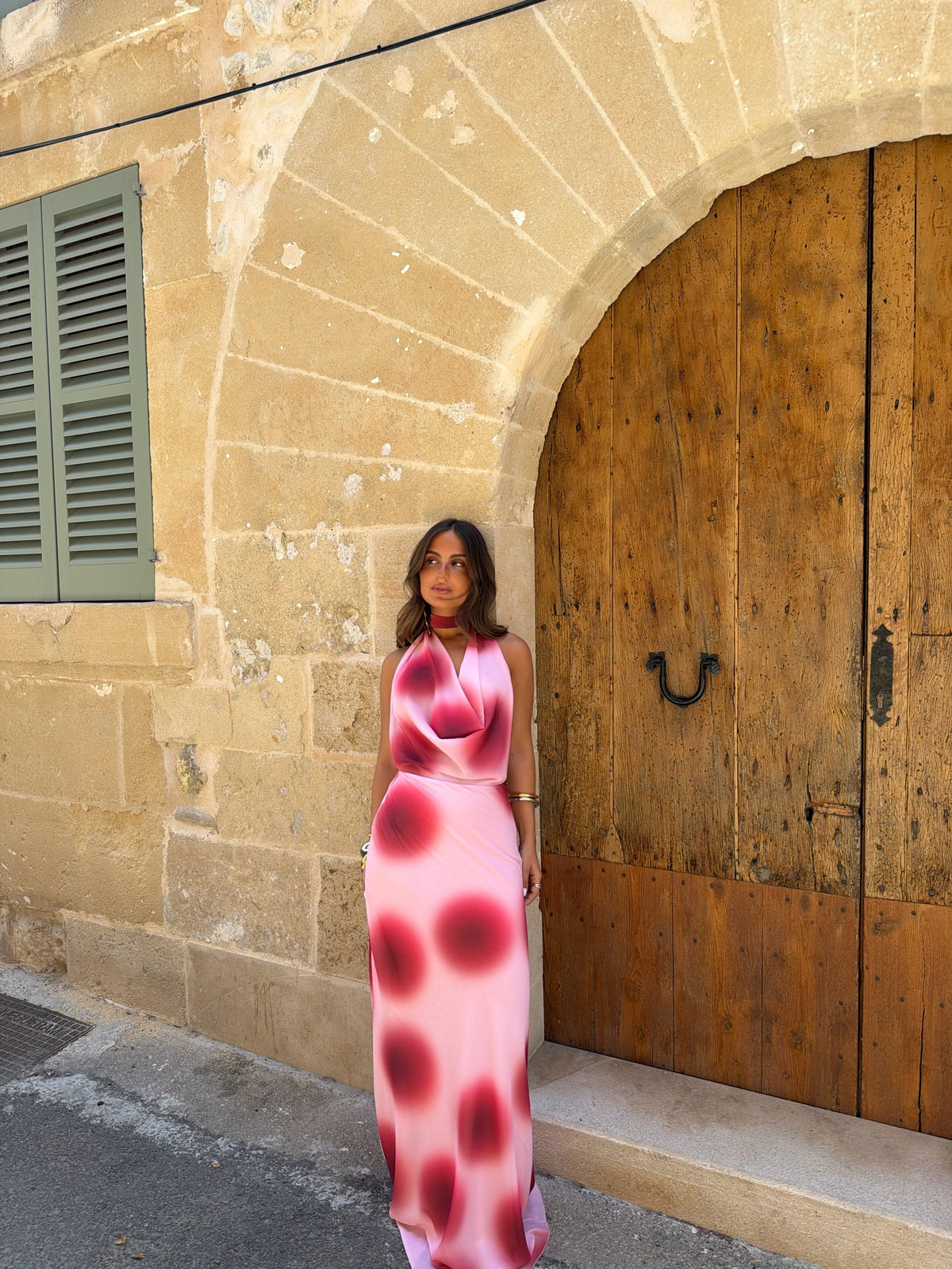 Vestido Carmen cor-de-rosa