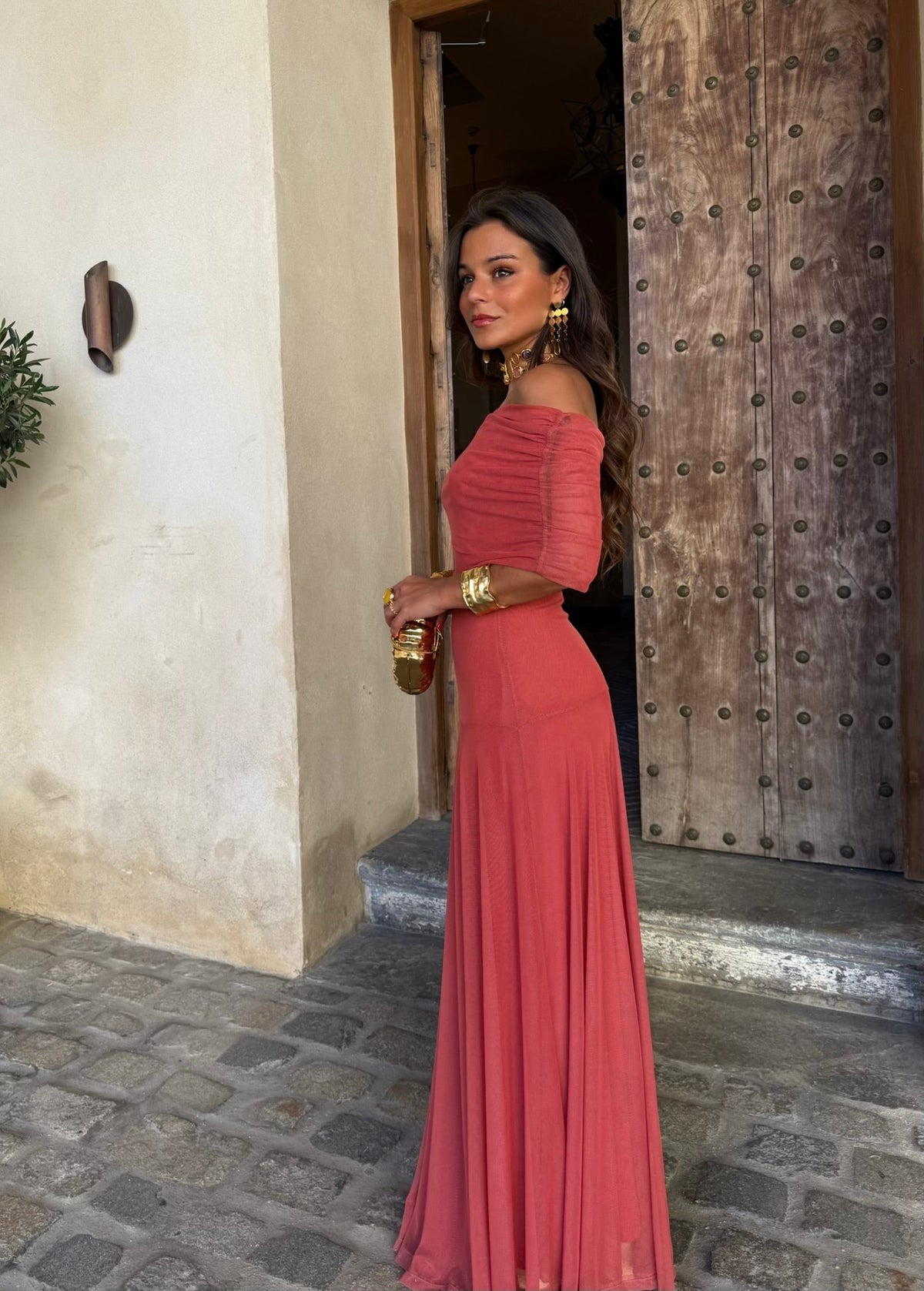 Vestido Toledo cor-de-rosa