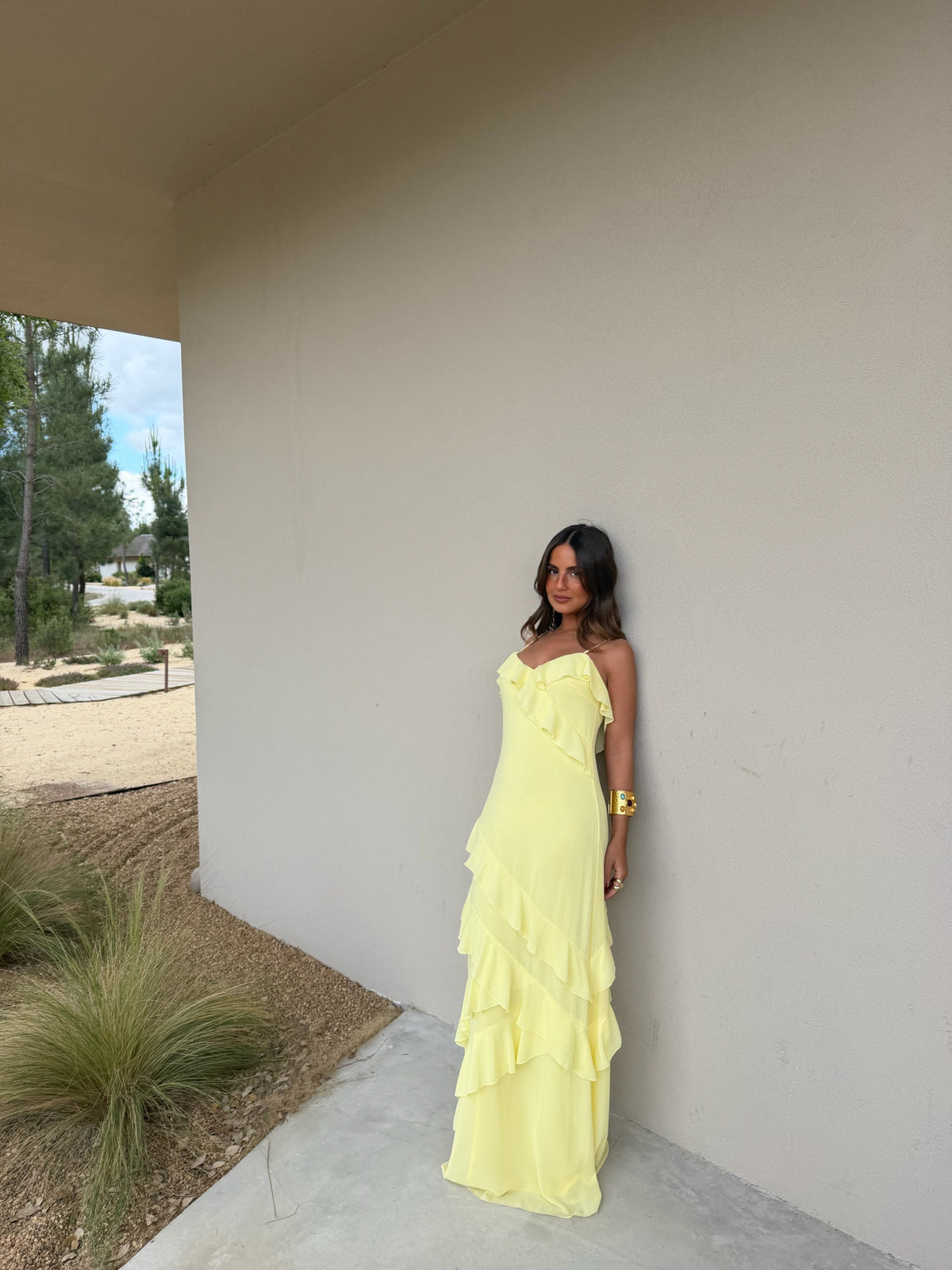 Vestido Dolce Vita amarelo