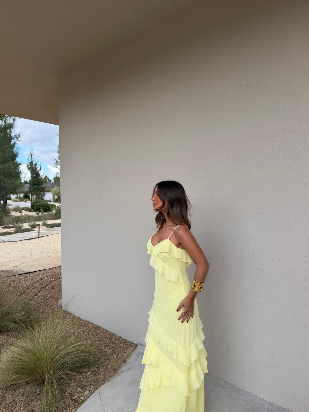 Vestido Dolce Vita amarelo