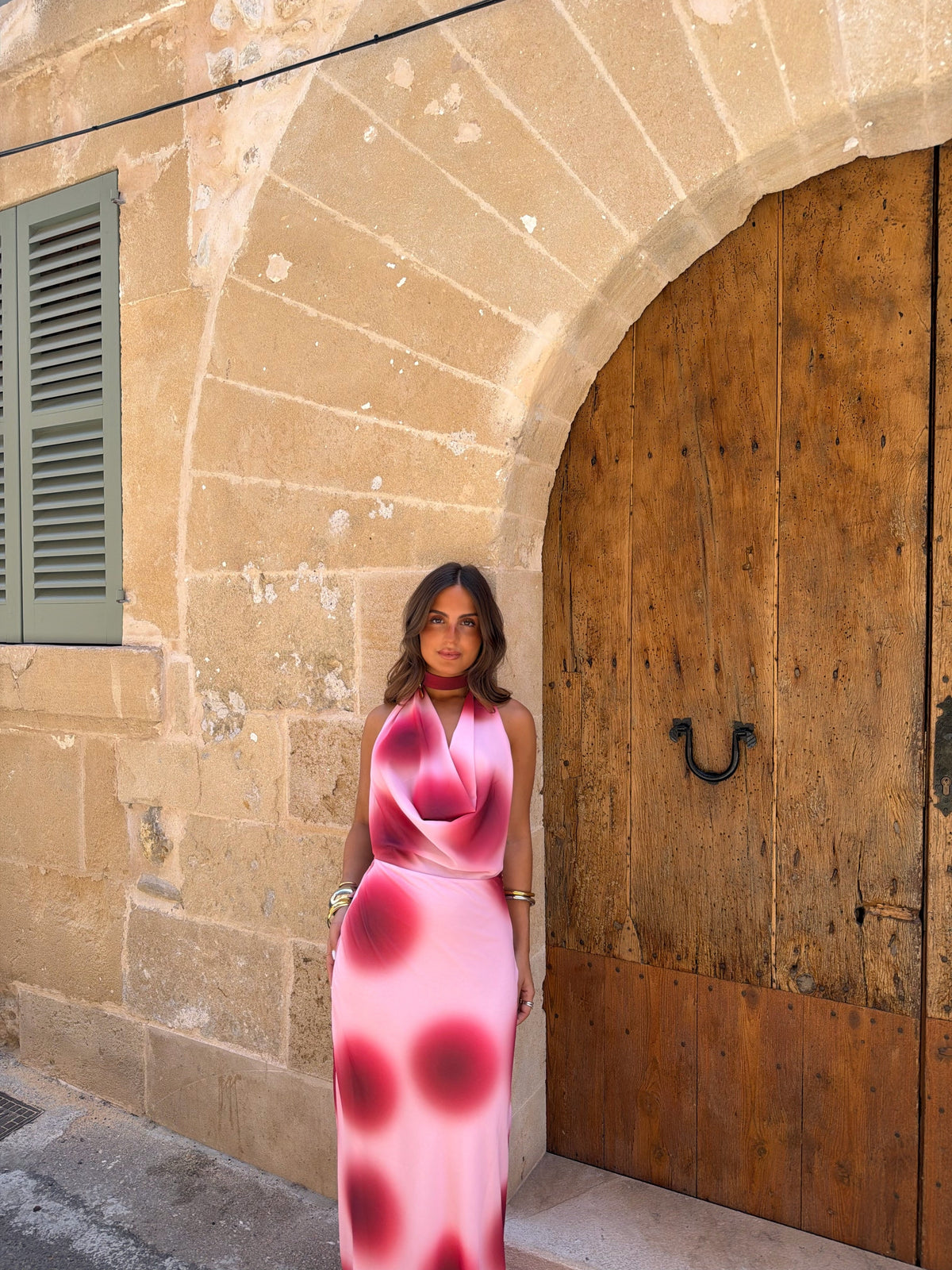 Vestido Carmen cor-de-rosa