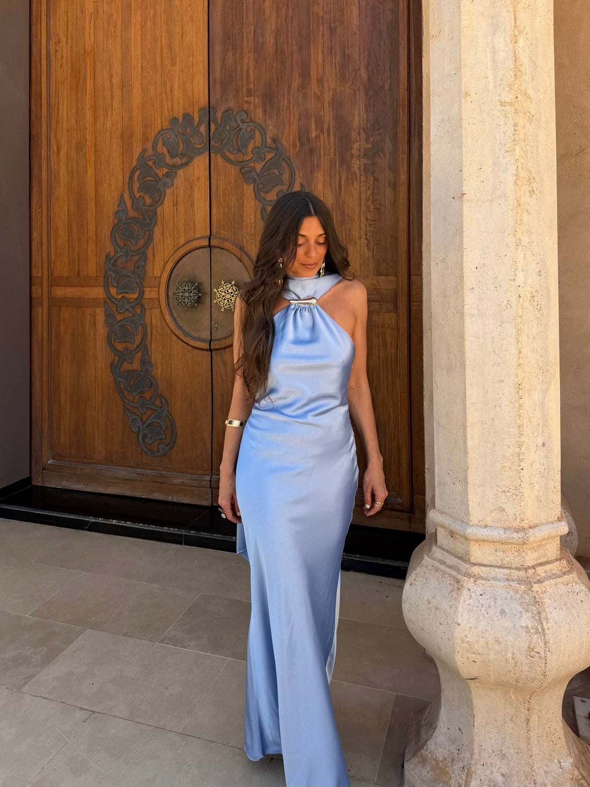Vestido Safira azul-celeste