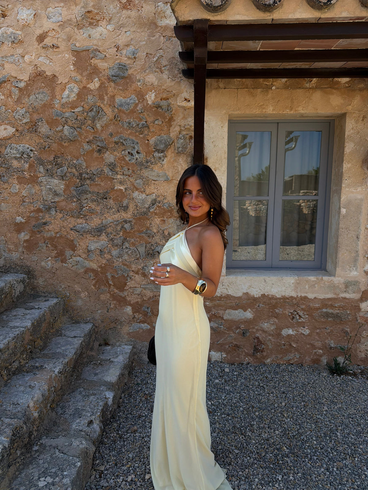 Vestido Riviera amarelo-claro