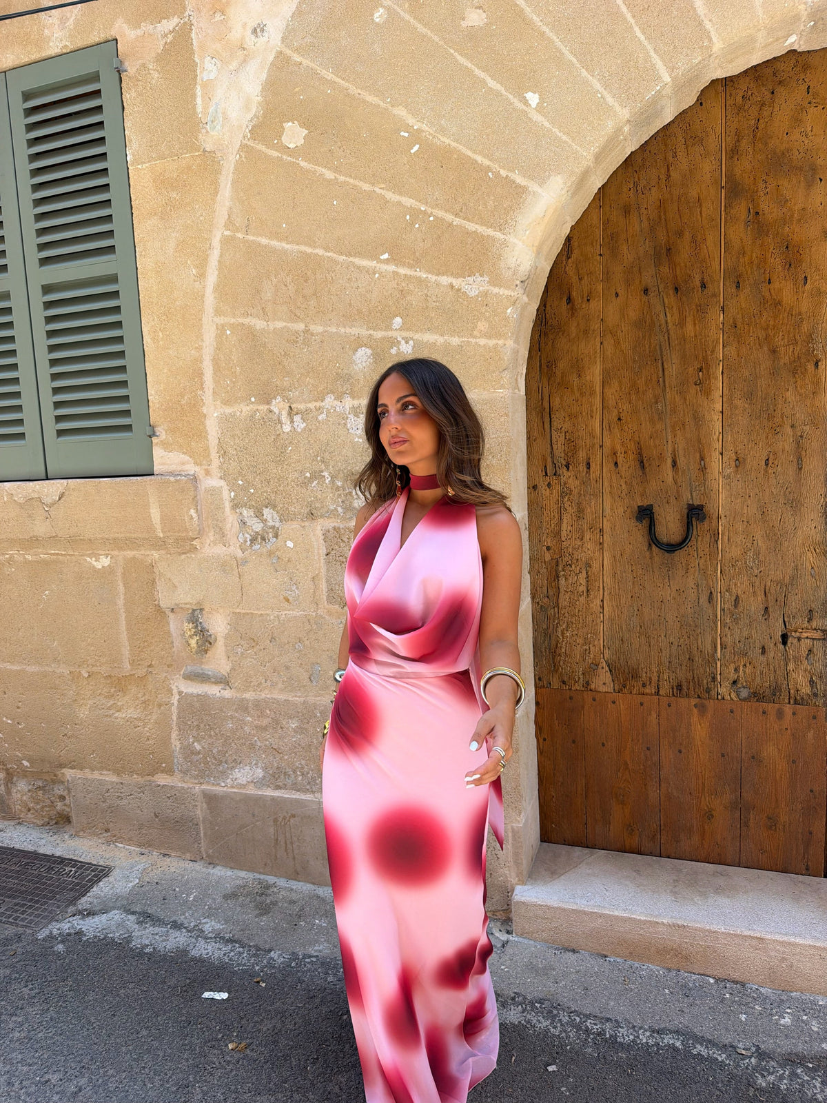 Vestido Carmen cor-de-rosa