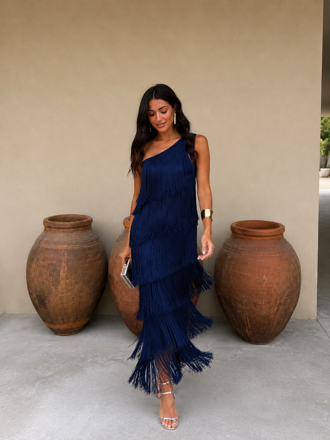 Vestido Laura com franjas