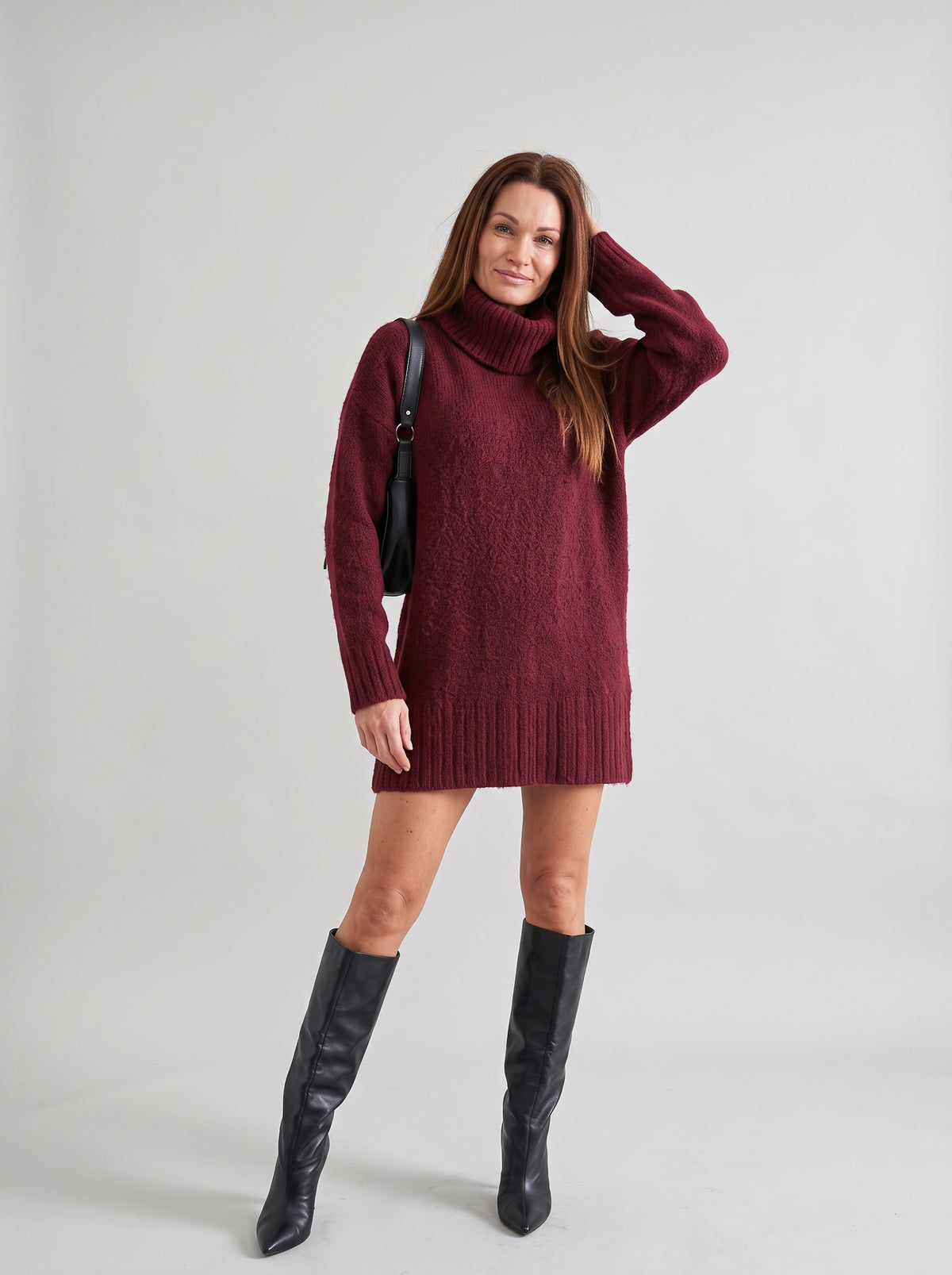 Camisola oversize de malha de lã