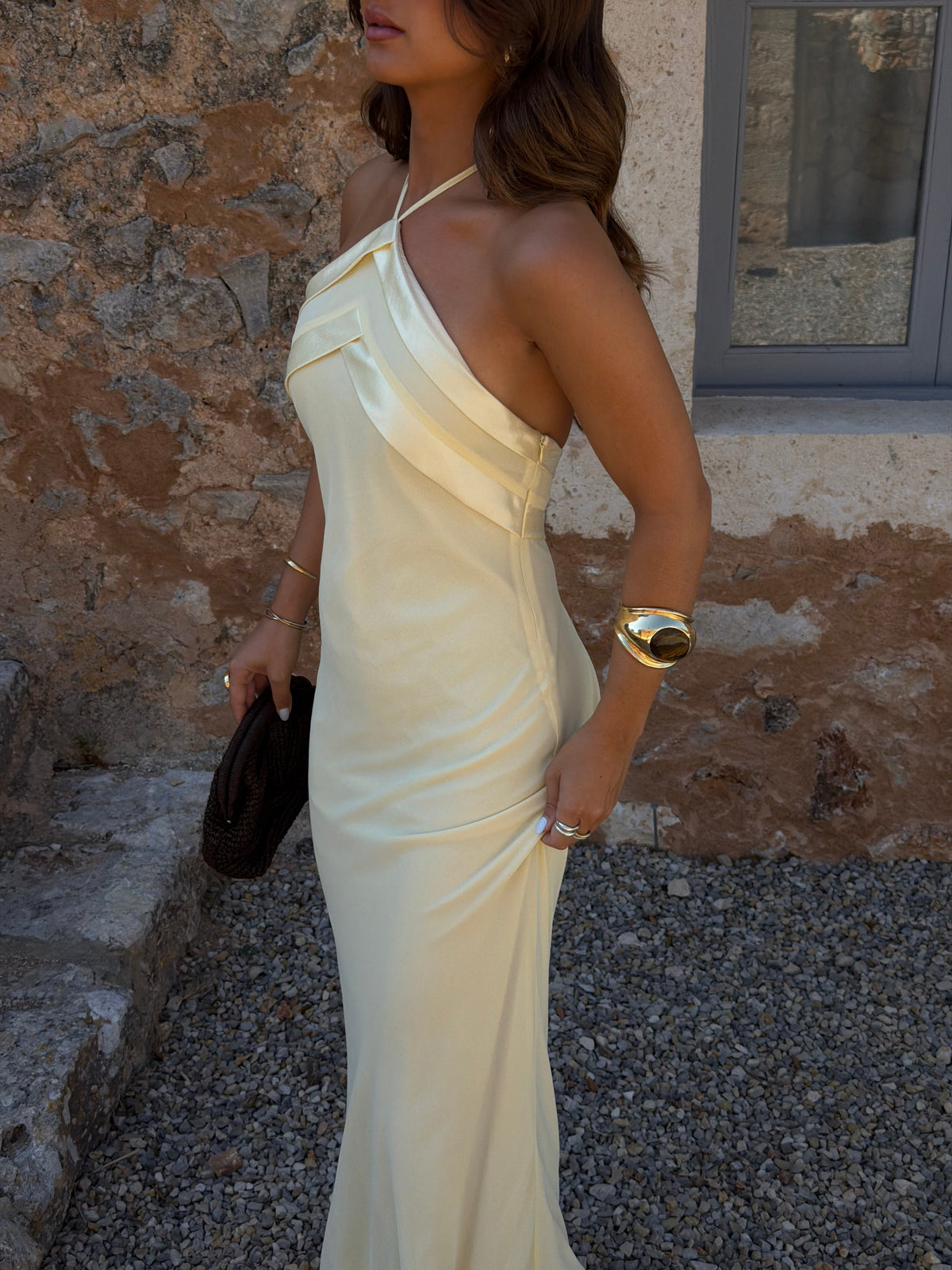 Vestido Riviera amarelo-claro