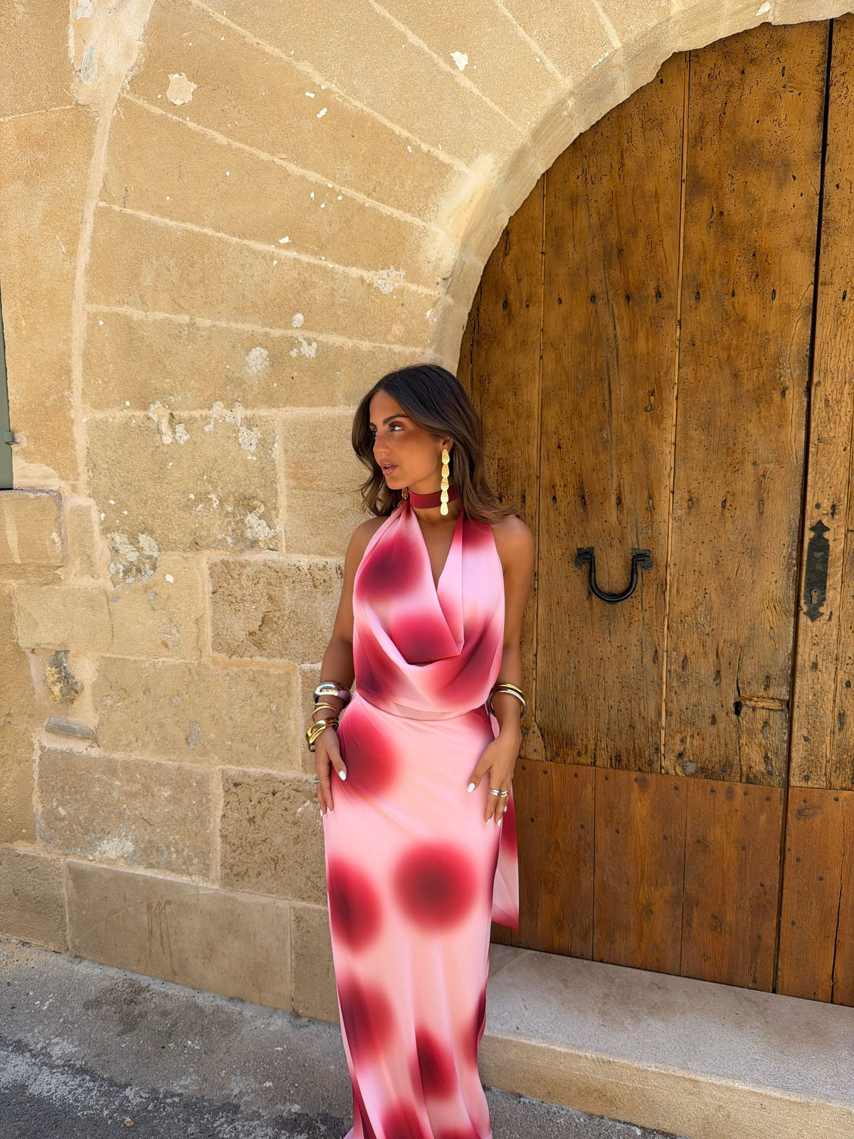 Vestido Carmen cor-de-rosa