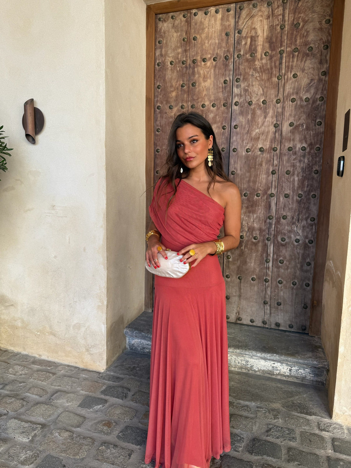 Vestido Toledo cor-de-rosa