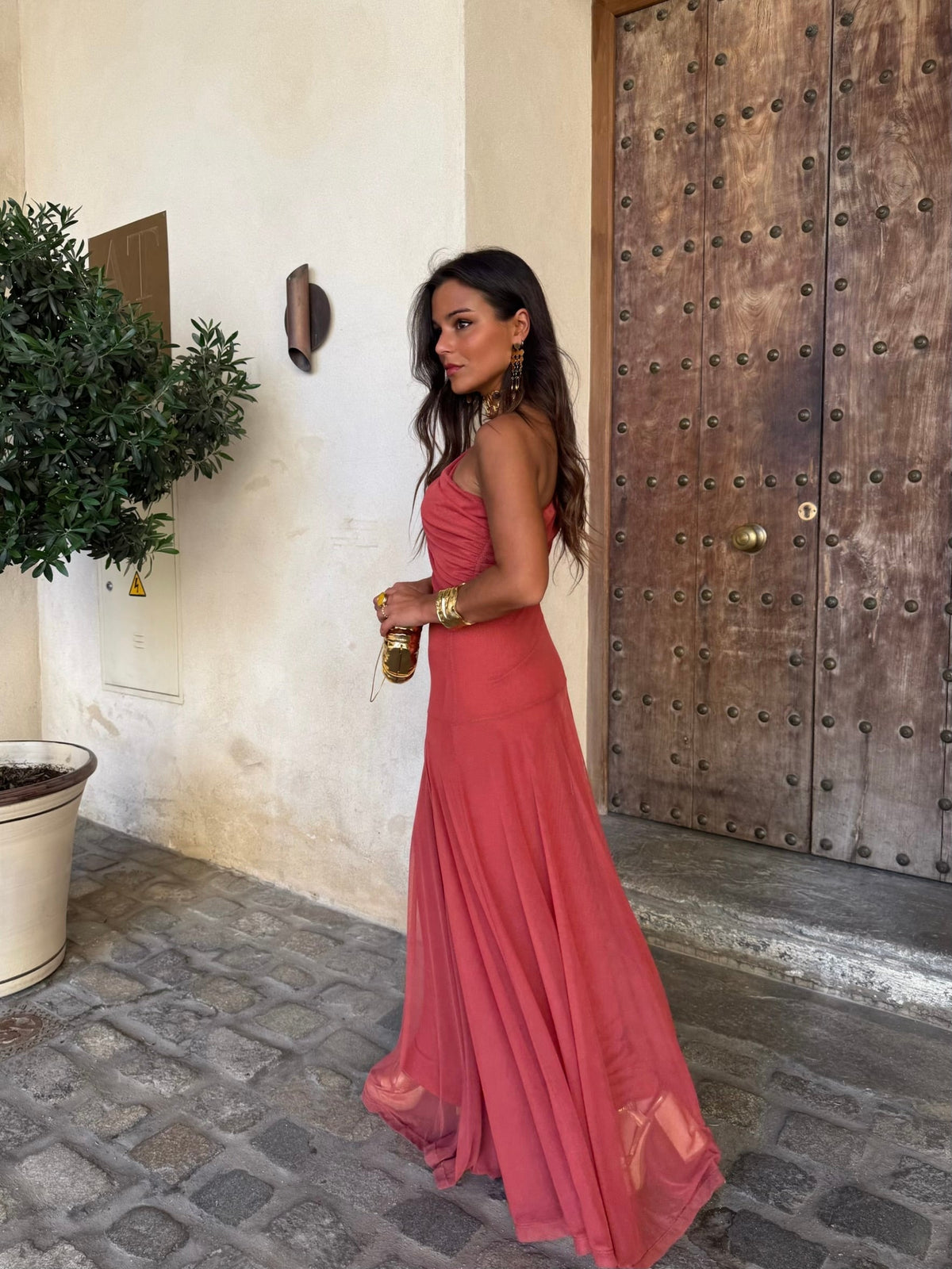 Vestido Toledo cor-de-rosa