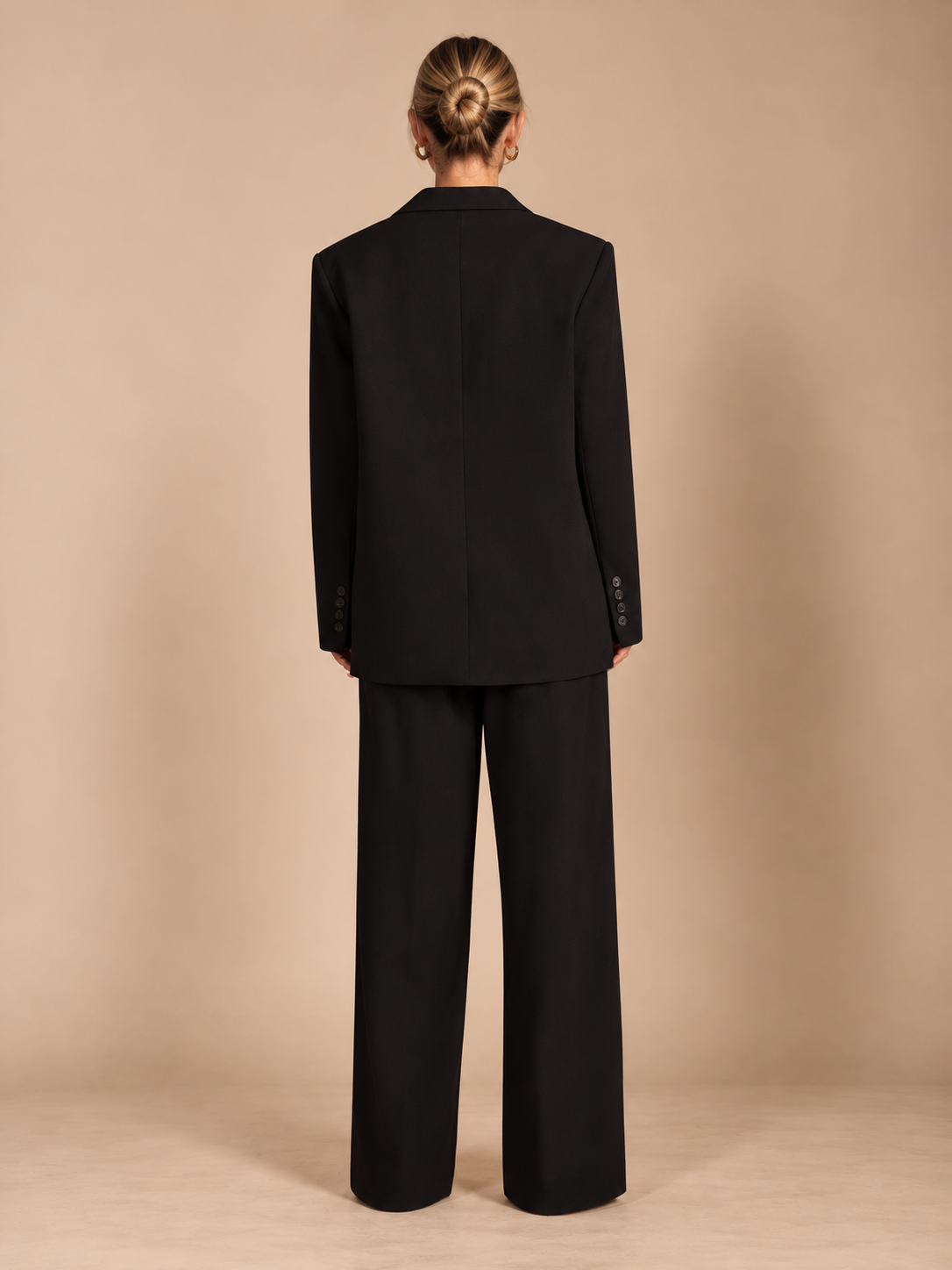 Blazer oversize de alfaiataria preto