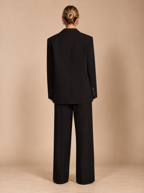 Blazer oversize de alfaiataria preto