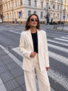 Blazer oversize de alfaiataria branco