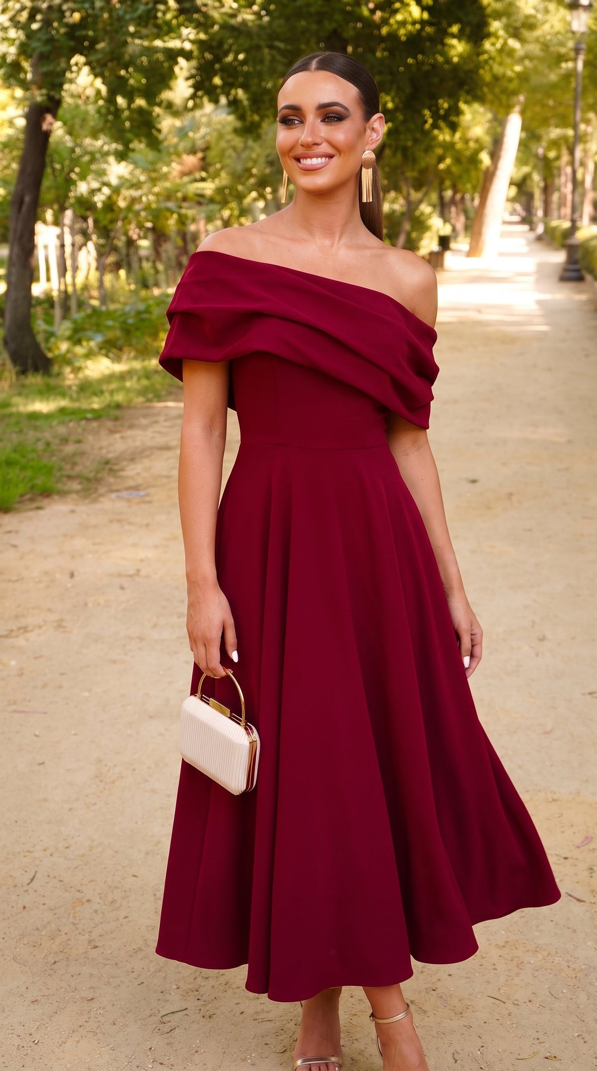Vestido Lara bordô