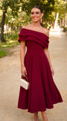 Vestido Lara bordô